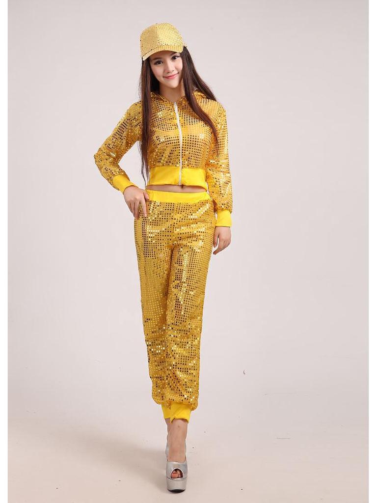 Женские костюмы для выступлений: Костюмы для взрослых в стиле джаз, модерн, стрит и хип-хоп, расшитые блестками