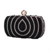 Clutch Purse Bride Handbag with Chain Formal Cocktail Party Prom Pearl Bag