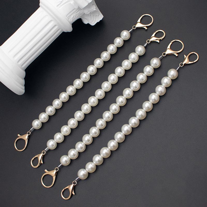 Жемчужная сумка Сумка Цепочка для переноски Короткий плечевой ремень Большая белая жемчужина Цепочка для телефона Шнурок Сделай сам