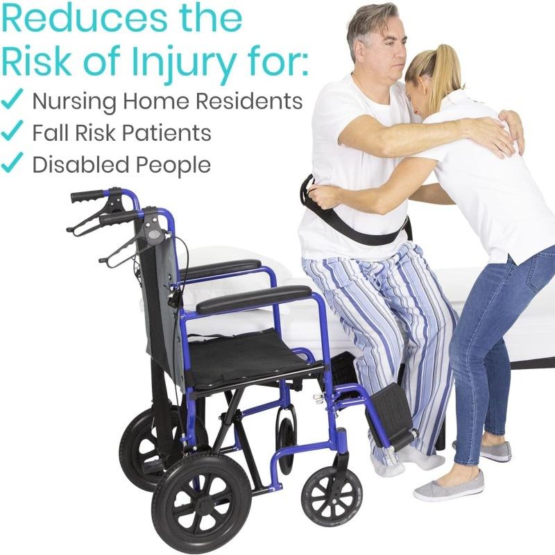 Gait Belt with Handles Transfer Belt for Patient Safety Assist Elderly Wheelchair Walker Mobility Aid