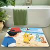 Cute Bulbasaur in Sunlit Flower Meadow Print Non-slip Doormat, Soft Absorbent Floor Rug for Home Decor