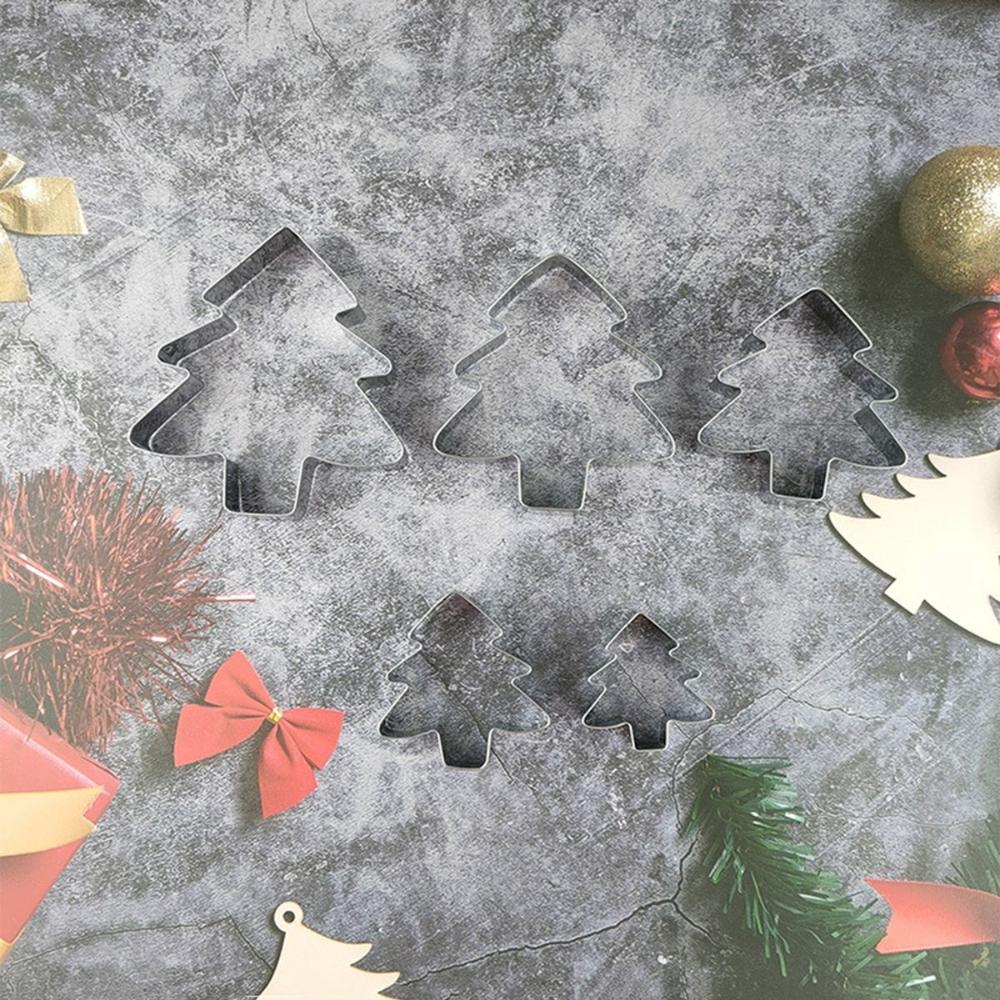 Claus Stainless Steel Snowflake DIY Christmas Decor Biscuit Mold Baking Tools Cookie Cutters Set