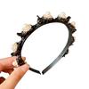 Chic Faux Pearl Fine Workmanship Durable Non-slip Small Clips Headband for School Headband