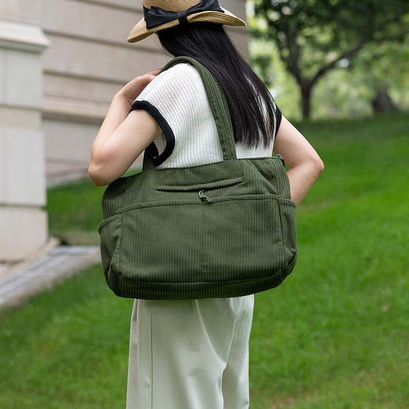 Tote Bag Large Capacity With Zipper Closure For Daily Use