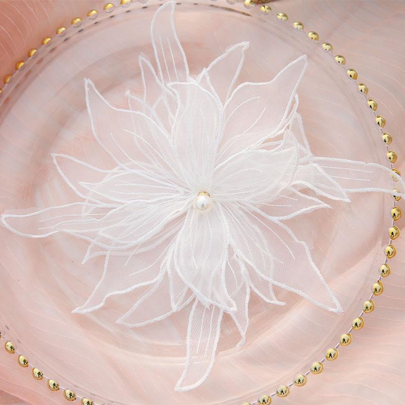 1 шт. 3D вышитые цветы аппликации ткань свадебное платье сетка пришить патч для платья DIY украшения