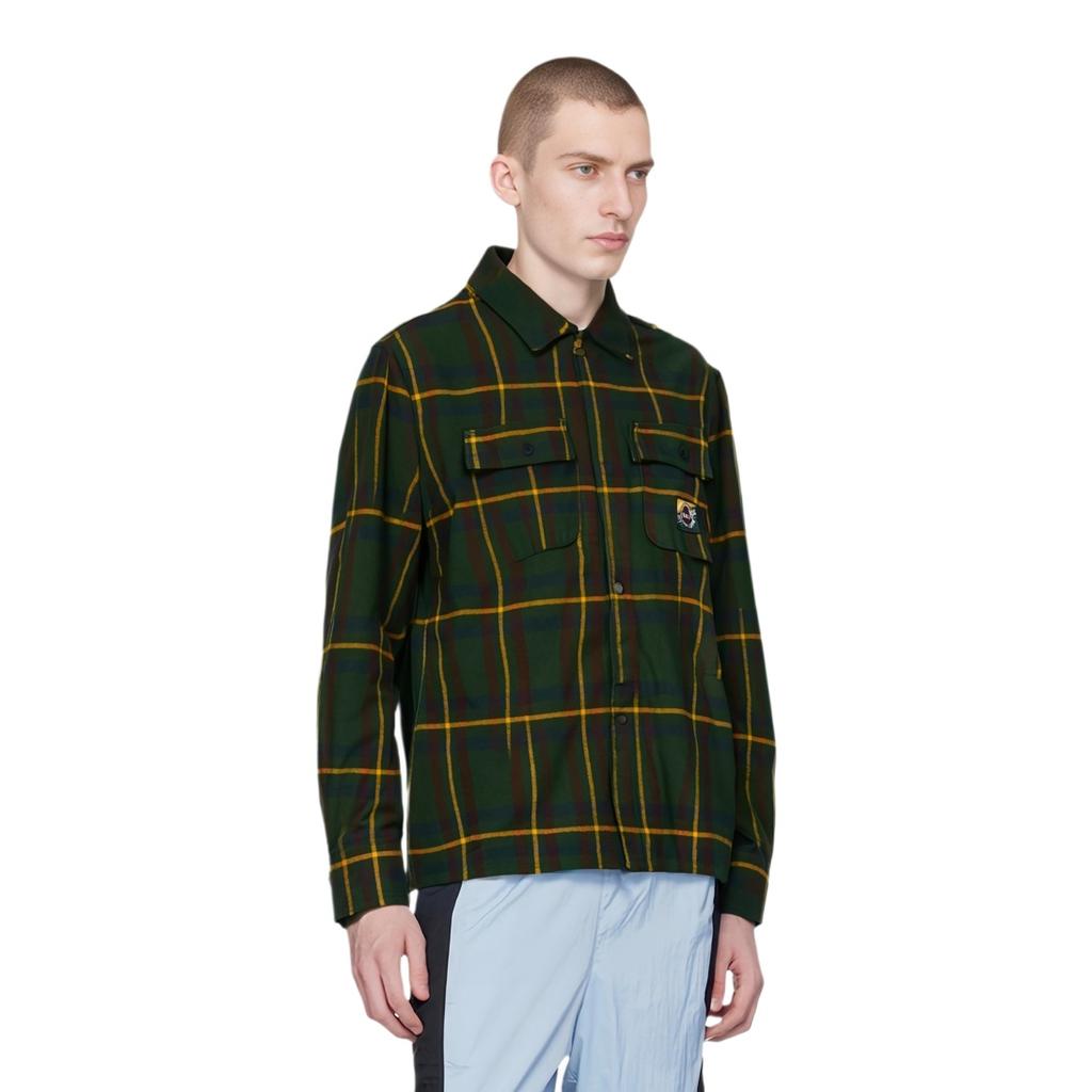 Men's Vans Contrasting Colors Plaid Jacket Green VN0A5H8BPP0