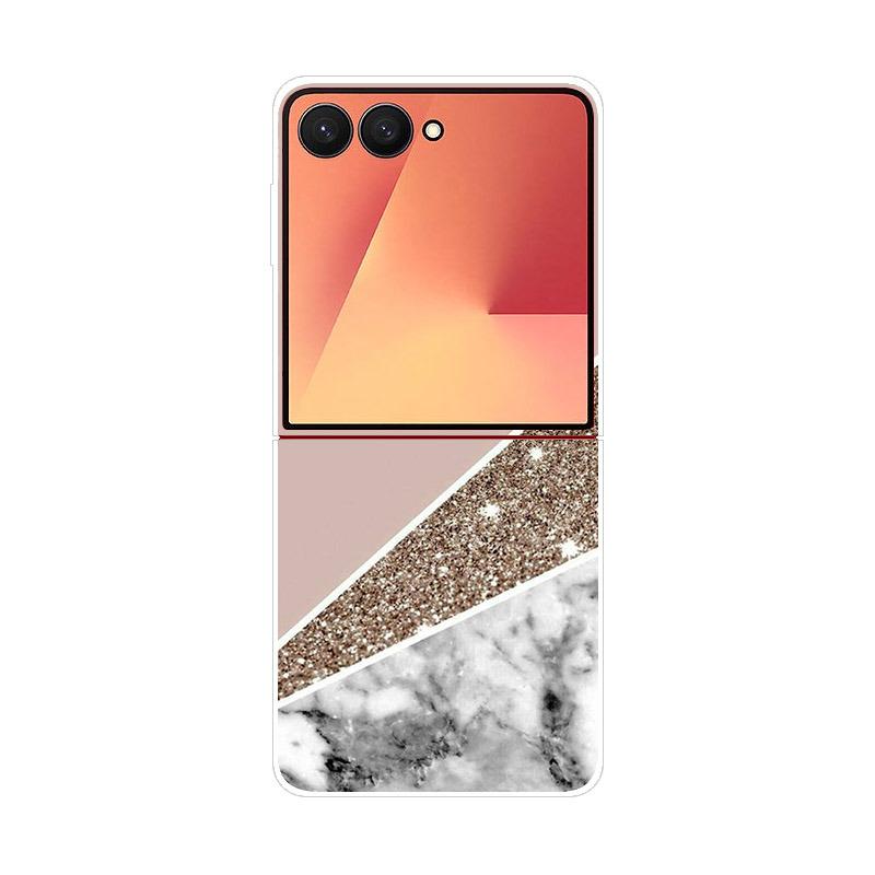Роскошный прозрачный чехол для телефона Samsung Galaxy Z Flip 7, жесткая складная крышка из поликарбоната для Galaxy Z Flip7, противоударный чехол Capa Fundas