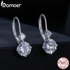 Серьги-гвоздики BAMOER из стерлингового серебра 925 пробы с муассанитом, серьги-подвески для женщин, свадебные украшения, подарок на помолвку