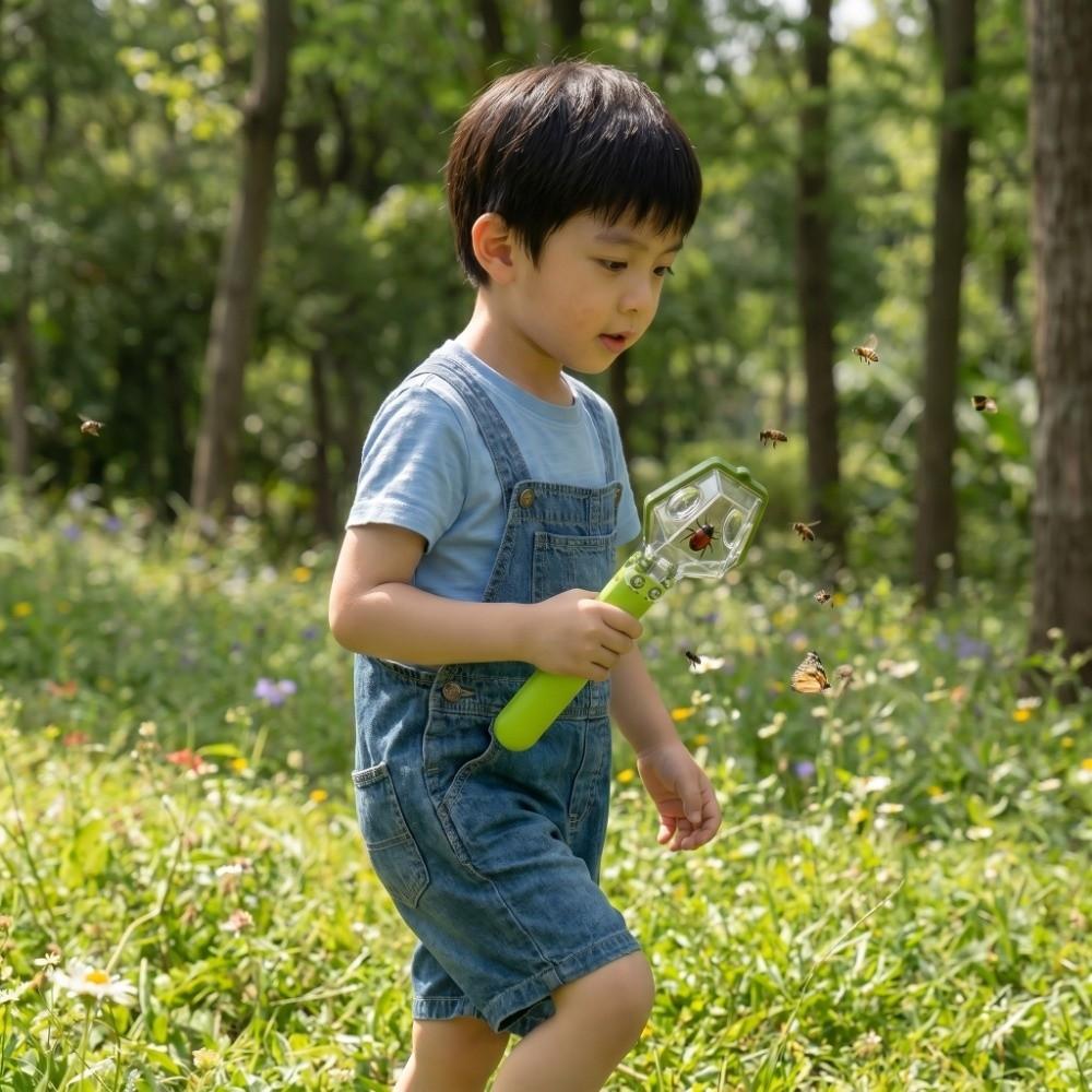 Multifunctional Portable Insect Catcher Push Type Transparent Observer Box Bug Catcher Comfortable Grip Safe Release Mechanism