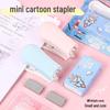 Набор Мини-степлеров с Мультяшным Дизайном - Милый, Многофункциональный Переплетчик для Студенческой Канцелярии