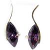 [B0752] - Silver 'Sofia' Amethyst Earrings
