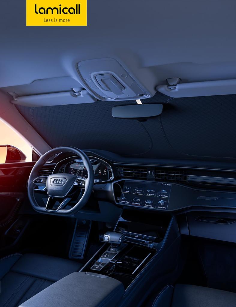 Lamicall Insulated Windshield Sunshade for Toyota Prius 50 Car Foldable Windshield Light Heat UV Front Scratch Heat Includes Storage Pouch 6-Layer