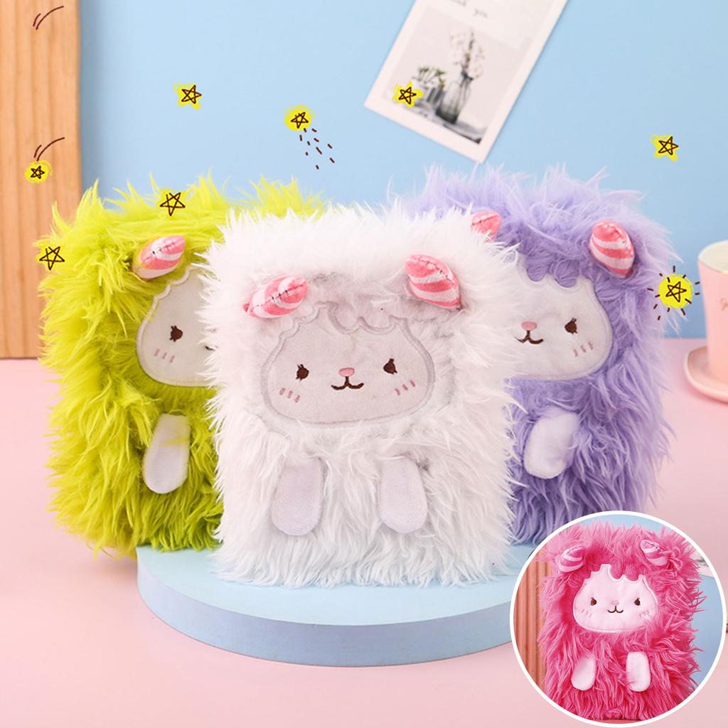 Плюшевый блокнот-дневник, милый мультяшный пушистый блокнот, 112 страниц, дневник, ежедневник, ручной счет, блокнот кавайный студент