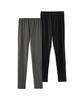 Nissen Cotton Blend Full Black and Charcoal Sizes Women's Leggings, 2-Pack, Length, Heather, LL-3L