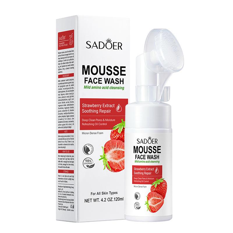 SAODER Очищающее средство для лица с фруктами Пенка для умывания Массажная очищающая пенка Увлажняющий уход за кожей Корейский