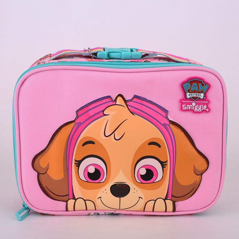 Smiggle Kids Double-Layer Insulated Lunch Bag With Handle - Waterproof Canvas School Meal Carrier Elementary Students