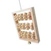 Natural Wood Parrot Chewing Puzzle Toy Hanging Swing Climbing Perch Block For Small Medium Birds Playtime Activity