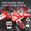 with 6 Road Signs Airplane Car Toy Storage Passenger Deformation Airplane Toy  Christmas Gift