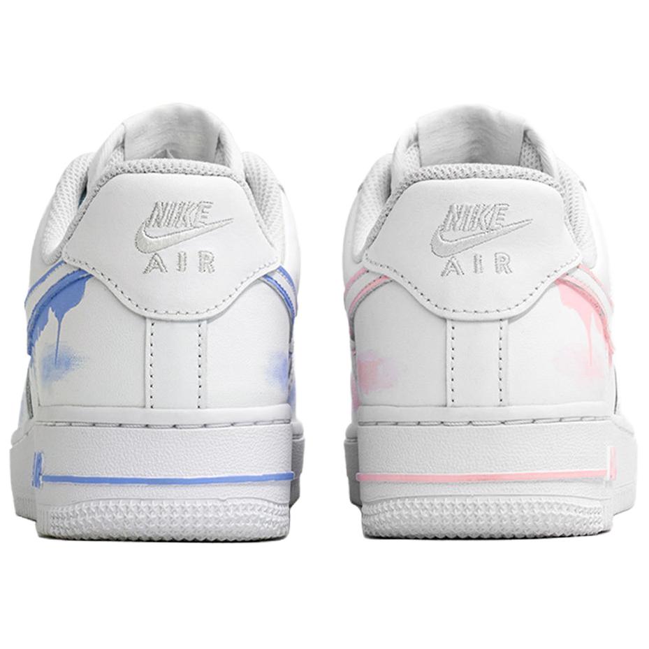 Nike Air Force 1 Wan Hua Nong, White Sky Blue Cloud, Shopping Bag Slip Resistant Abrasion Resistant Low top CW2288-111(Team113-S-BOX)