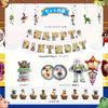 Shiartex Toy Story Birthday Decorations, Birthday Balloon Set, Birthday Party Decorations, Happy Birthday Banner, Cake Topper, Character Balloons