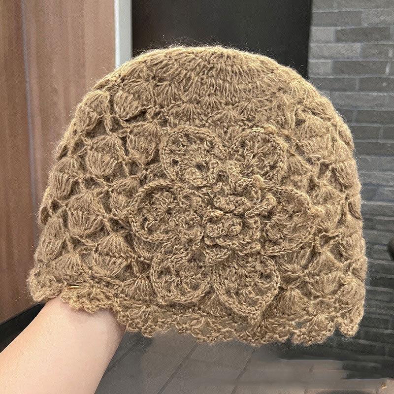 Korean Style Warm Knit Pullover Beanie Hat For Women Autumn Winter