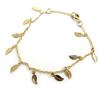[M8847] - Gold Plated 'Feathers' Bracelet
