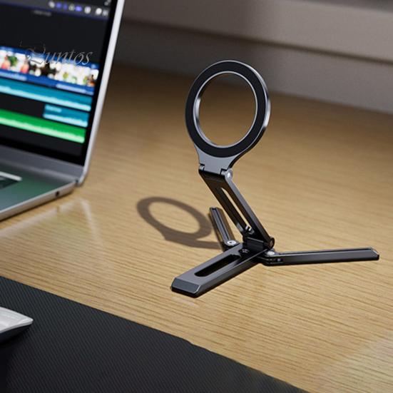 Магнитная подставка для телефона, настольный держатель из алюминиевого сплава для мобильного телефона, видеозаписи, портативный складной штатив для путешествий, регулируемый угол наклона для телефона