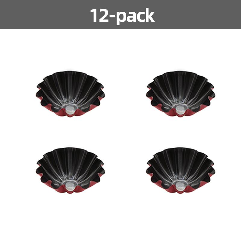 Leeseph 12-Pack Tart Mold Cupcake Cake Muffin Form Tin Pan Инструмент для выпечки Углеродистая сталь