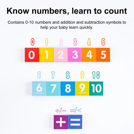 Детская арифметическая игрушка для счета с гибкой рукой, деревянный блок с цифрами, детская дошкольная обучающая игрушка для малышей, мальчиков и девочек, обучающие математические манипуляции