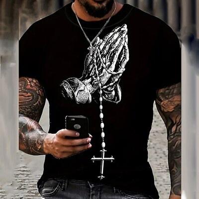 Футболка с графическим принтом Faith Daily Retro Vintage 3D Print, мужская уличная футболка, спортивная, для отдыха, на природе, для выхода в свет