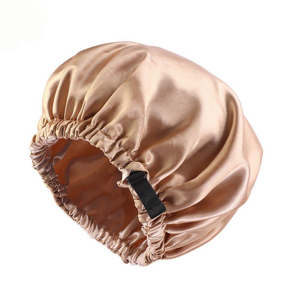 Women Flat For Sleeping Round Headwear Satin Hair Cap Haircare Ceremony Adjustable Night Hat
