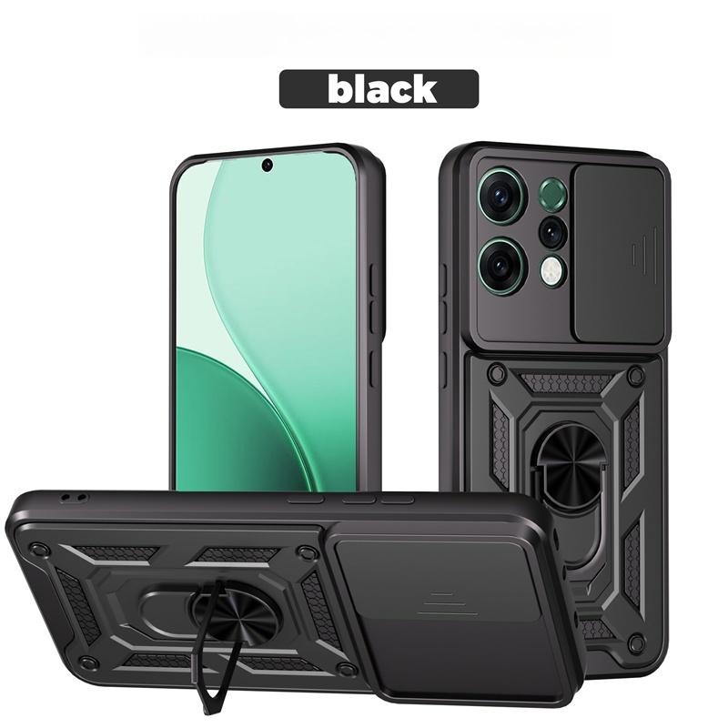 Броня Чехол для Oppo Reno 14 Pro 14F 5G Чехол Слайд Защита камеры Кольцо-держатель Чехол для телефона Reno14 F 14pro 5G Ударопрочный Coque