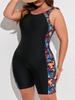 2025 Solid Patchwork Plus Size Swimwear Women Strapped Push Up Large One Piece Swimsuit Summer Chubby Bathing Suit