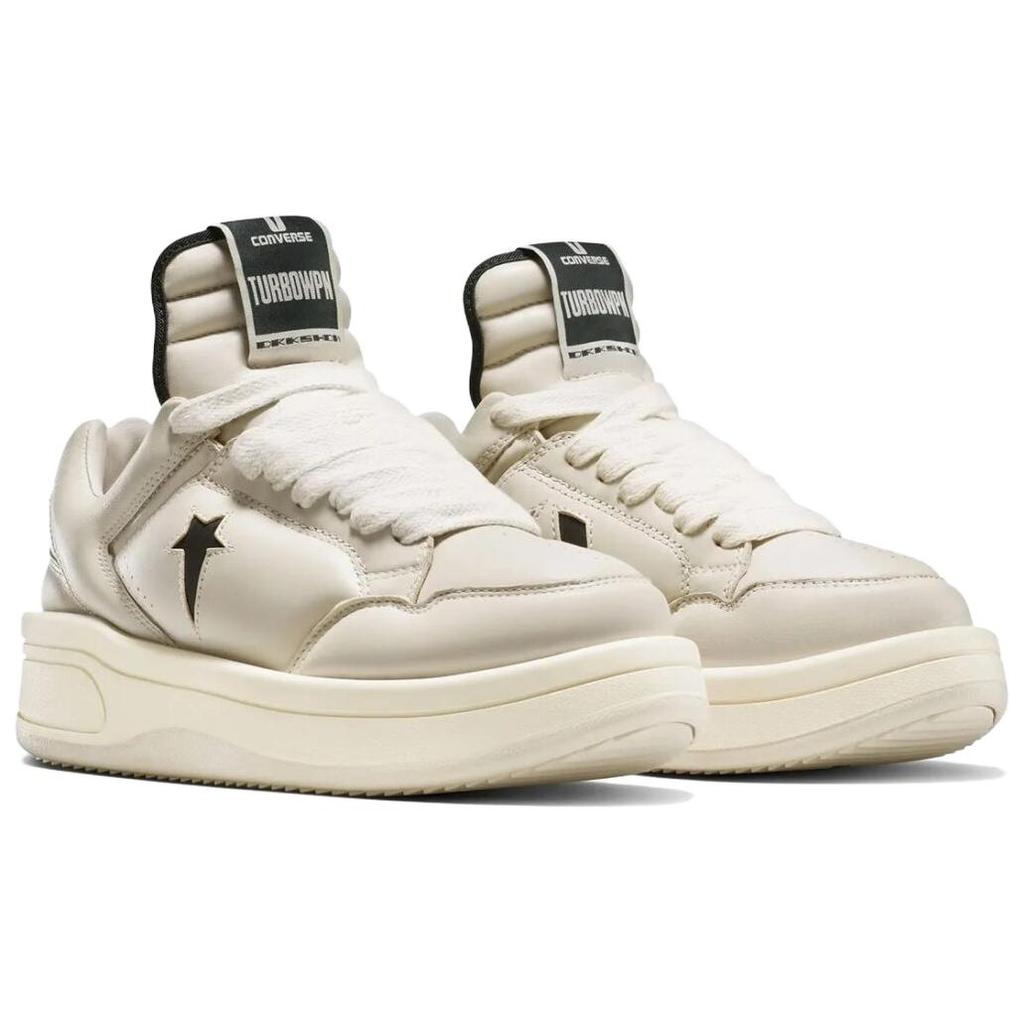 Rick Owens DRKSHDW x Converse TURBOWPN Low удобные низкие кеды из парусины унисекс молочно-белые