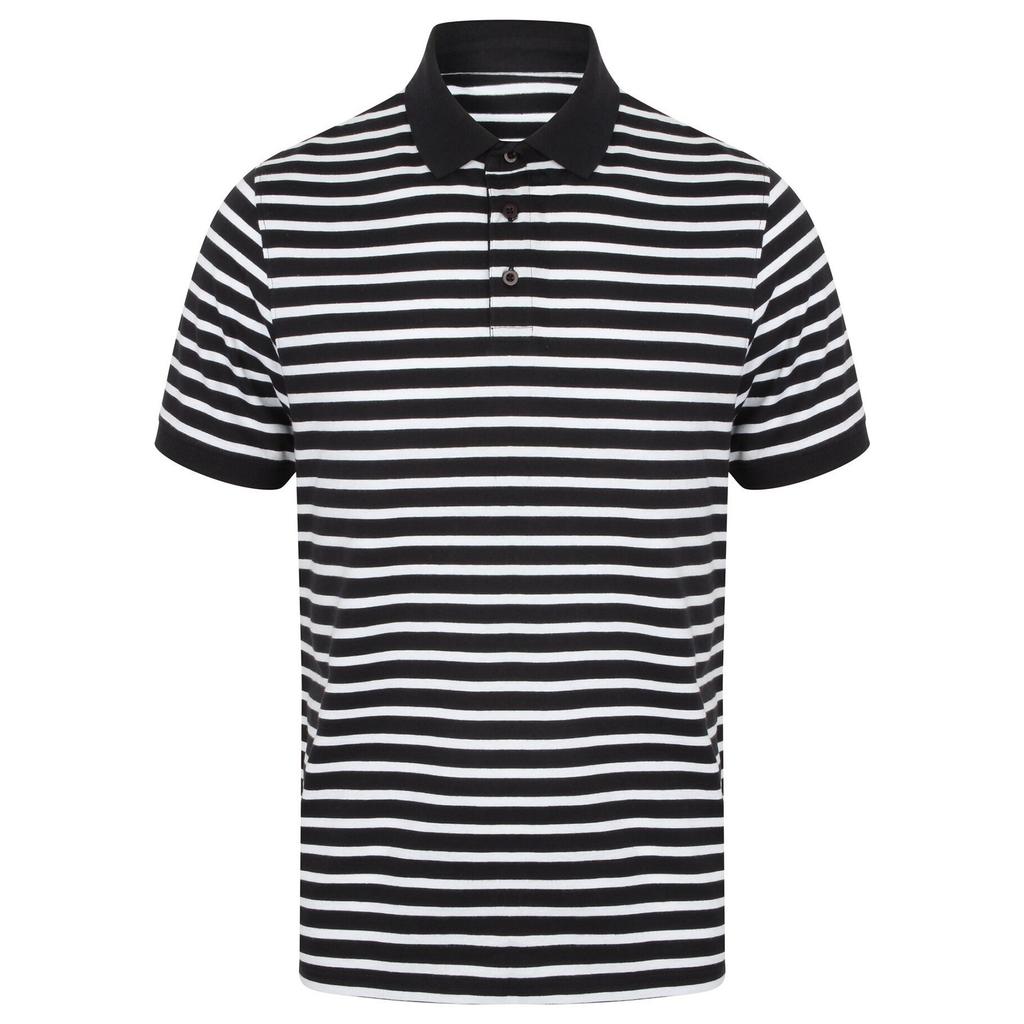 Front Row Мужская полосатая рубашка-поло из джерси