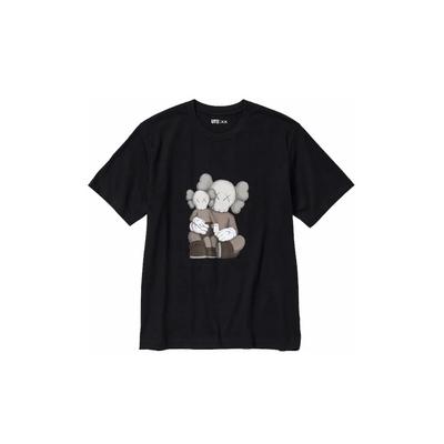 Футболка Kaws X Uniqlo Hug Черная FW23