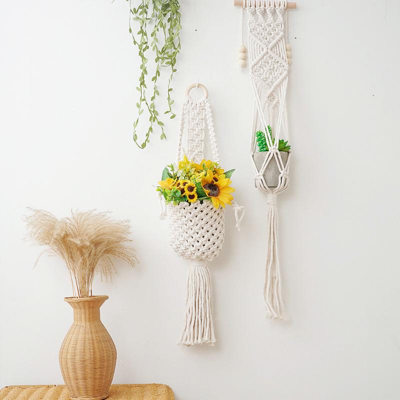 1 шт. сетка для растений, мешок, кашпо, сделай сам, ручное плетение, бохо, макраме, домашний декор, настенное украшение