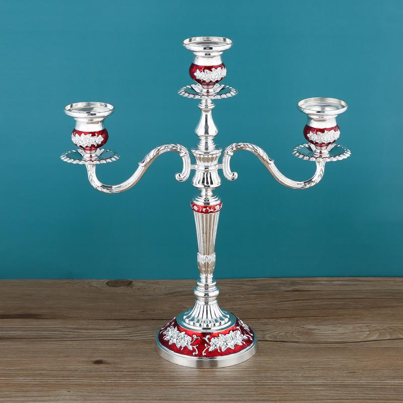 European Candle Holder Decoration for Home Use, Hotel bar Desktop Decoration, Metal Candle Stand, Candlelight Dinner Decoration