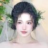 Forest-style Fresh Bridal Hair Accessories Ethereal Faux-Flower Handmade Plastic Updo Styling Outdoor Gown Photo Prop Hair Clip