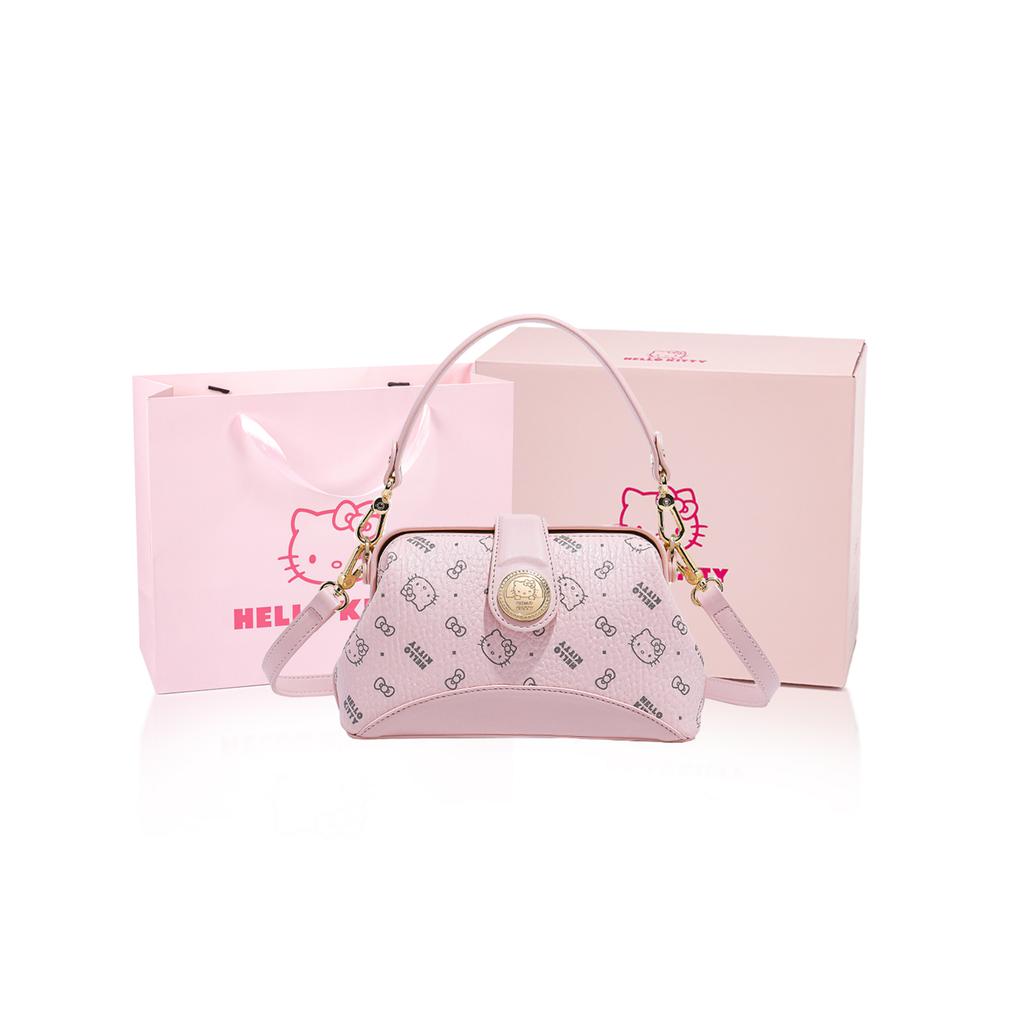 New Sanrio HelloKitty Hello Kitty PU Shoulder Bag, Crossbody Bag, Handbag Regular Women's Pink/Brown/Milk Tea SHHF41585