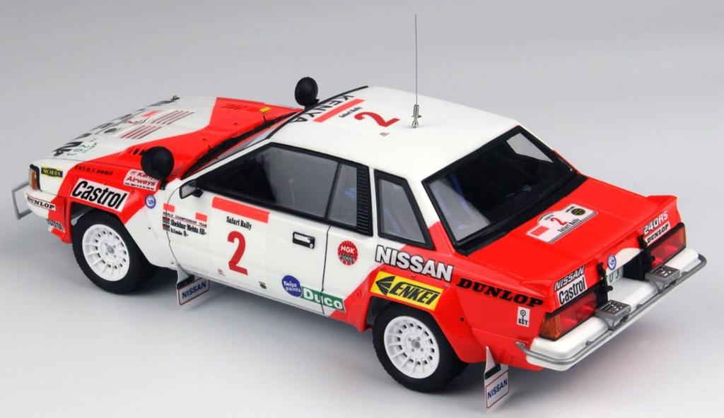 Nissan 240RS BS110 1984 Safari Rally Plastic Model BX24041 Platz/BEEMAX 1/24