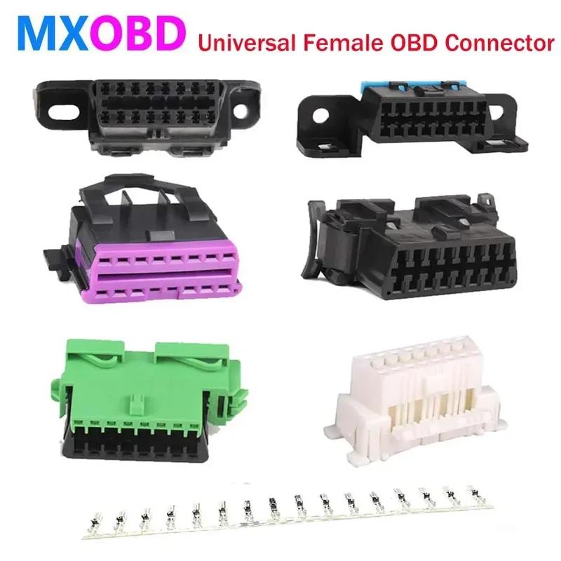 Разъем OBD + Клемма + Вставка Разъем OBD OBD2 Female J1962f Разъем OBD 2 16 PIN с клеммой Подходит для большинства автомобилей