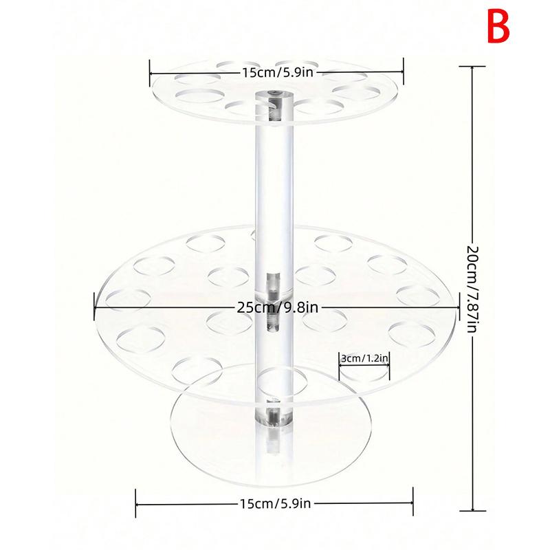 Акриловый держатель для рожков мороженого, стойка для кексов и попкорна, прозрачная полка для мороженого, дисплейная стойка для вечеринок, свадебного банкета, 16/24 ячейки