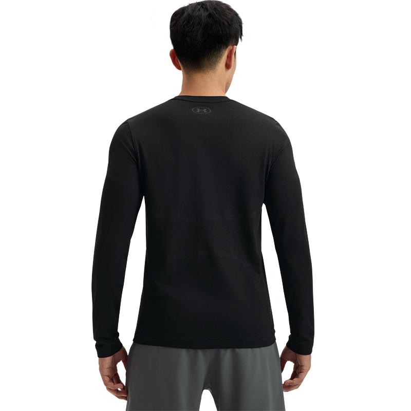 Under Armour RUSH Базовая мужская футболка без швов Черная 001 1379282-001