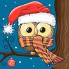 Diamond Painting Christmas Owl Bird Diamond Embroidery Full Round Cartoon Rhinestones Embroidery