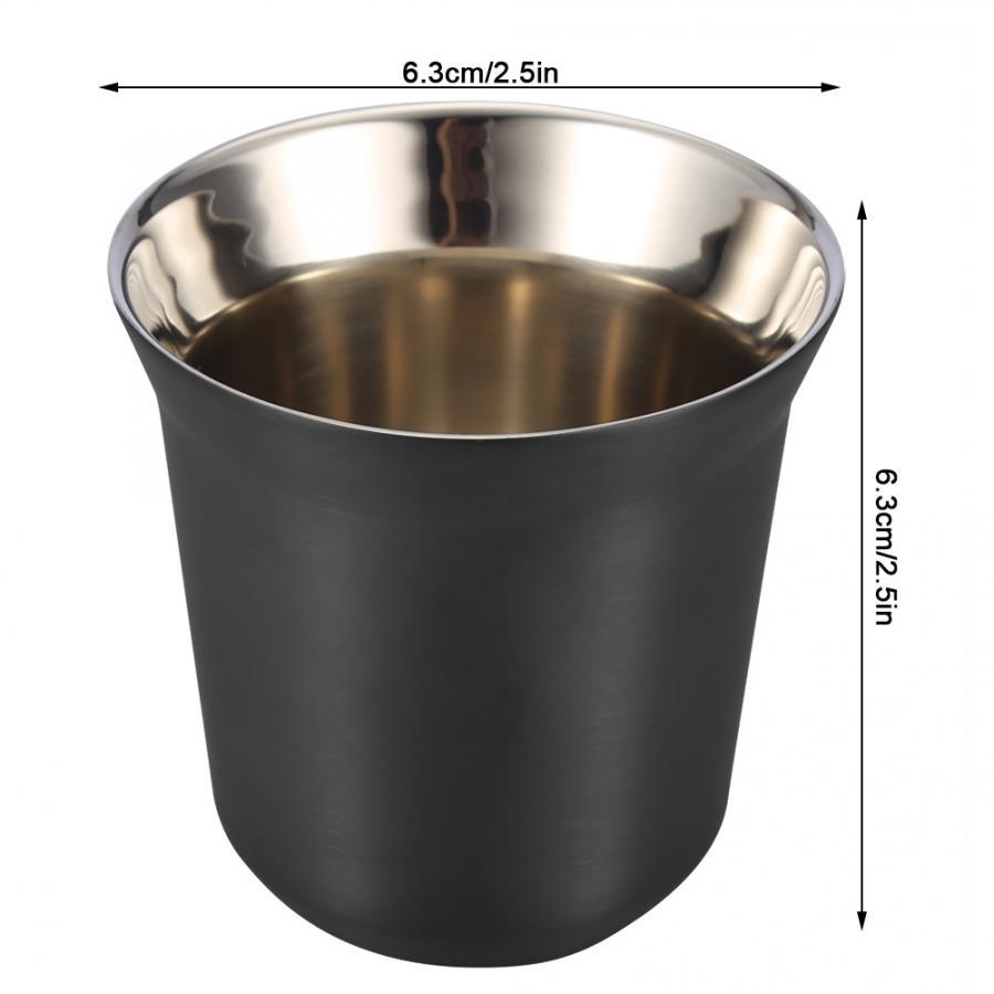 85ML Reusable Coffee Mug Double Wall Stainless Steel Tea Coffee Cup Whiskey Milk Mugs Outdoor Cup