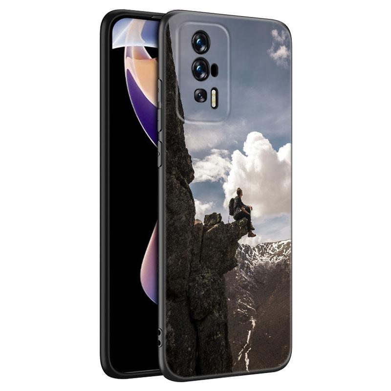 Черный силиконовый чехол для телефона Mountain Climbing для Xiaomi Redmi 7A 8A 9A 10A 11A 9C 10C 12C 13C 11 Prime A1 A2 + 12 4G Note 9T 12R