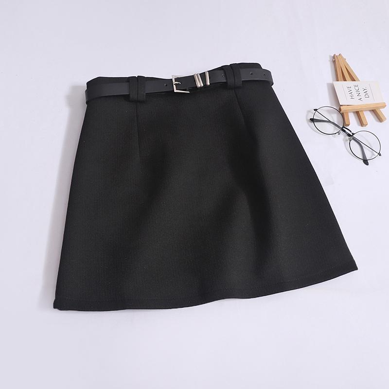 ITOOLIN Женская шерстяная юбка с высокой талией и поясом, повседневная офисная мини-юбка, шикарные облегающие юбки трапециевидной формы, женские 2024, весна-лето