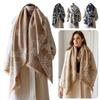 Cozy Luxury Imitation Cashmere Scarf Warm Thick Fringe Shawl Soft Windproof Winter Pashmina Shawl for Women