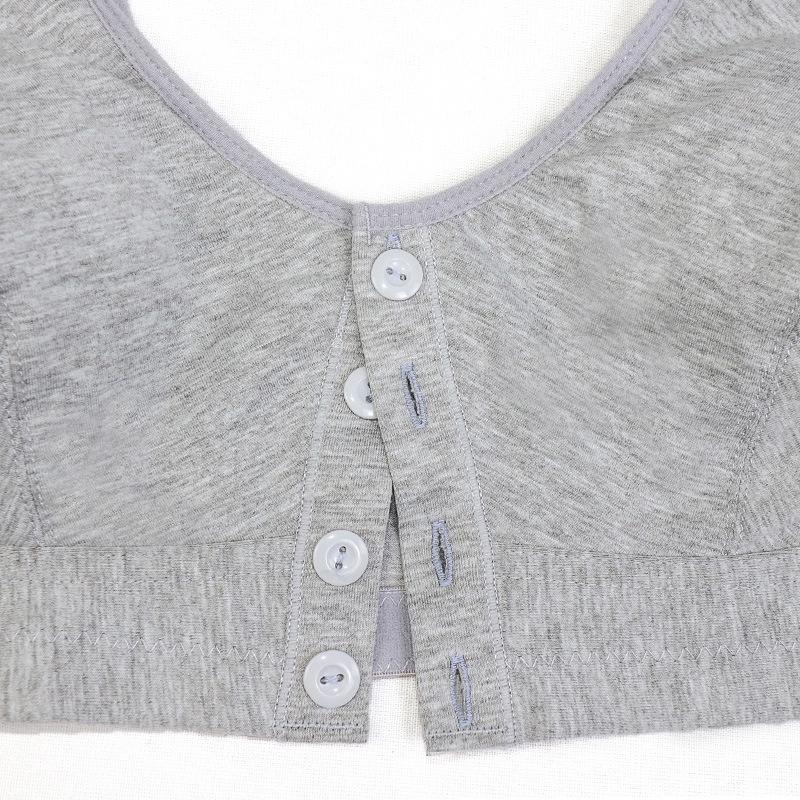 Хлопковый жилет-бра без косточек с застежкой спереди для женщин среднего и пожилого возраста, большого размера, тонкий